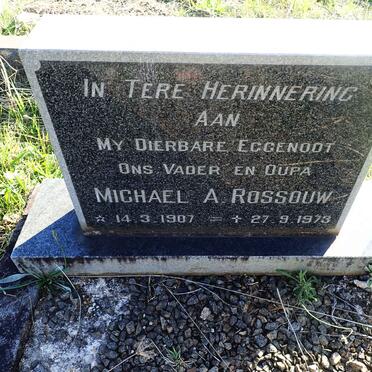 ROSSOUW Michael A. 1907-1973