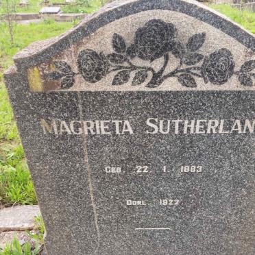 SUTHERLAND Magrieta 1883-1922