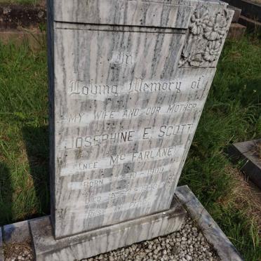 SCOTT Josephine E. nee Mc FARLANE 1909-1940