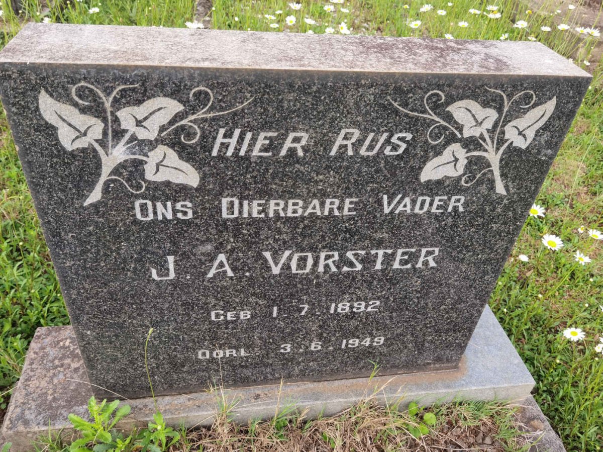 VORSTER J.A. 1892-1949