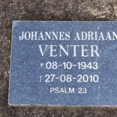 VENTER Johannes Adriaan 1943-2010