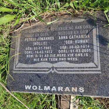 WOLMARANS Petrus Johannes 1903-1972 &amp; Anna Catharina HUMAN 1914-2005