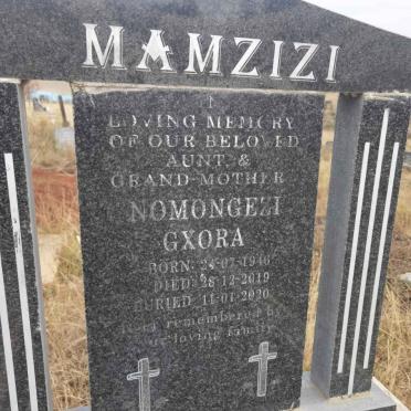 MAMZIZI Nomongezi Gxora 1946-2019
