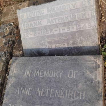 ALTENKIRCH Frank 1887-1949 &amp; Anne 1888-1966