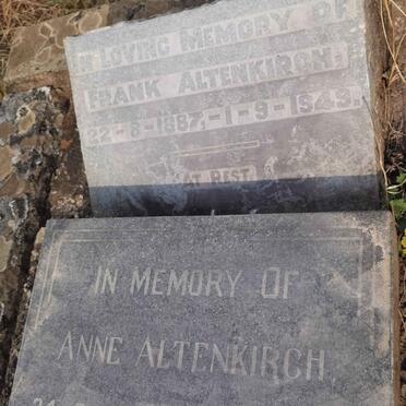 ALTENKIRCH Frank 1887-1949 &amp; Anne 1888-1966