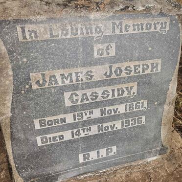 CASSIDY James Joseph 1861-1936