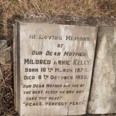 KELLY Mildred Annie 1878-1935
