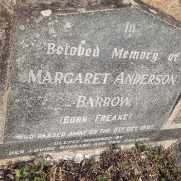 BARROW Margaret Anderson nee FREAKE -1952
