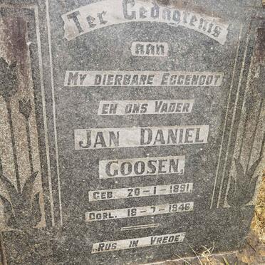 GOOSEN Jan Daniel 1891-1946