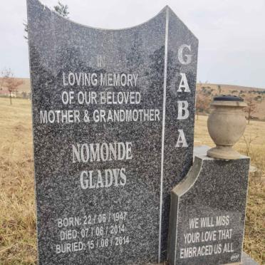 GABA Nomonde Gladys 1947-2014