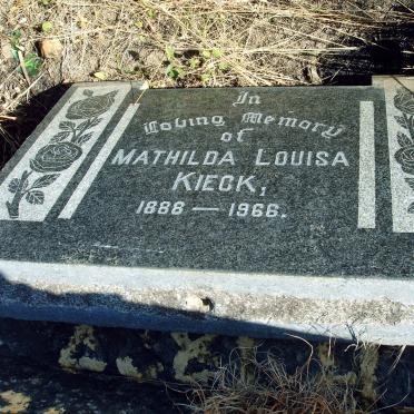 KIECK Mathilda Louisa 1888-1966