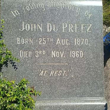 PREEZ John, du 1870-1960