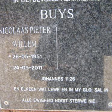 BUYS Nicolaas Pieter Willem 1951-2011