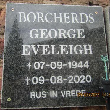 BORCHERDS George Eveleigh 1944-2020