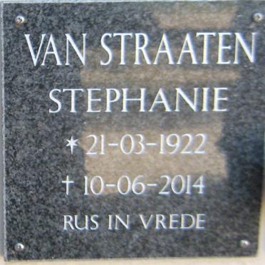 STRAATEN Stephanie, van 1922-2014