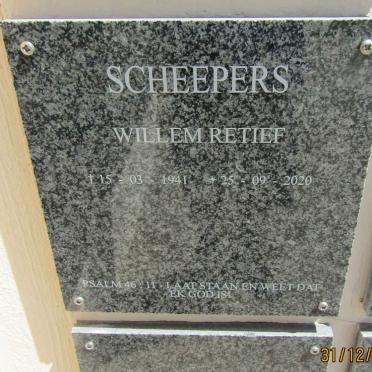 SCHEEPERS Willem Retief 1941-2020