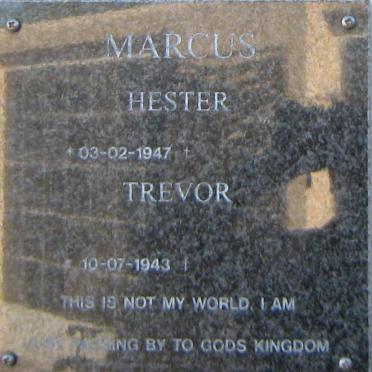 MARCUS Trevor 1943- &amp; Hester 1947-