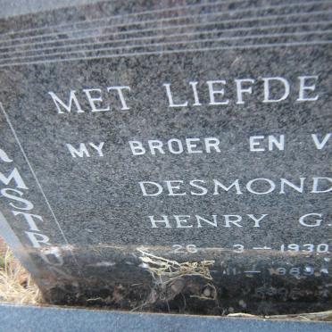 ARMSTRONG Desmond Henry G. 1930-1989