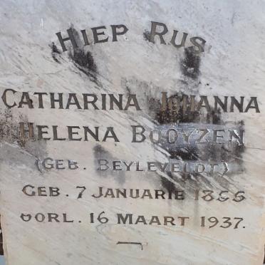 BOOYZEN Catharina Johanna Helena nee BEYLEVELDT 1855-1937