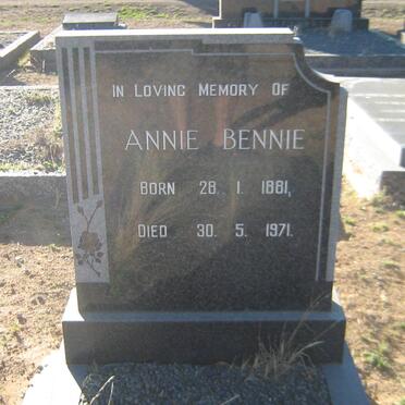 BENNIE Annie 1881-1971