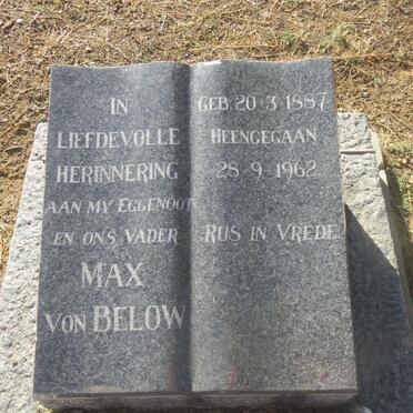 BELOW Max, von 1887-1962