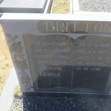 BRITTON Hendrik George 1899-1973