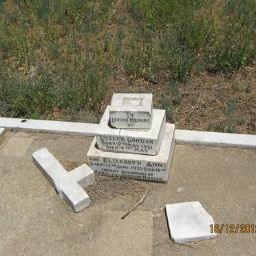 BUTLER Evelyn Gordon 1931-1931 :: BUTLER Elizabeth Ann 1932-1932