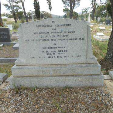 BELOW G.A., von 1861-1942 &amp; M.M. DE BUYS 1864-1947