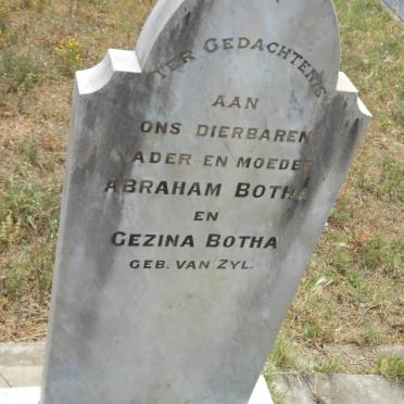 BOTHA Abraham &amp; Gezina VAN ZYL