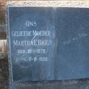 BIGGS Martha E. 1879-1959