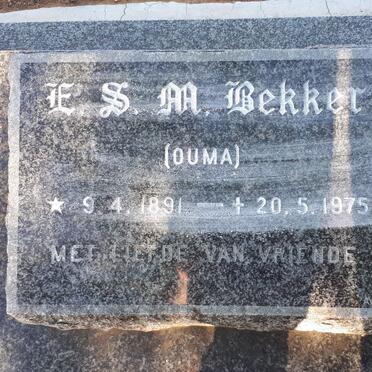 BEKKER E.S.M. 1891-1975