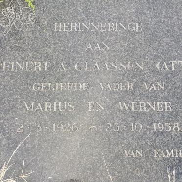 CLAASSEN Meinert A. 1926-1958
