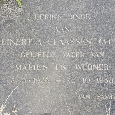 CLAASSEN Meinert A. 1926-1958