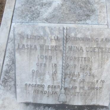 COETSEE Lasea Wilhelmina nee VORSTER 1898-1938