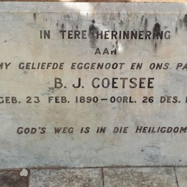 COETSEE B.J. 1890-1945