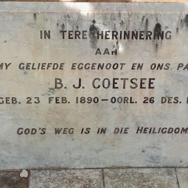 COETSEE B.J. 1890-1945