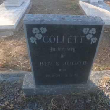 COLLETT Ben -1954 &amp; Judith -1949
