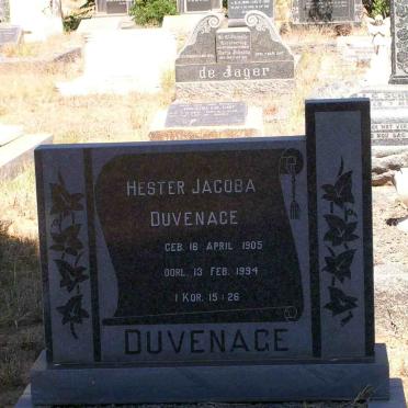 DUVENAGE Hester Jacoba 1905-1994