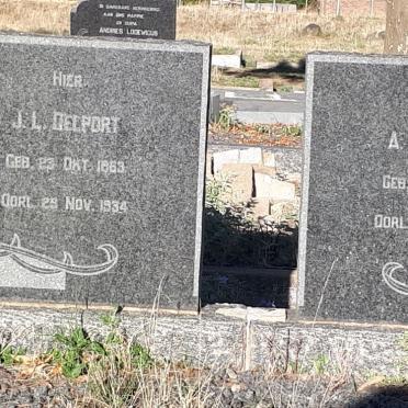 DELPORT J.L. 1863-1934 &amp; A.G. 1866-1958