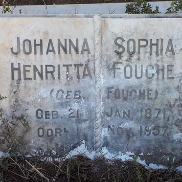 FOUCHE Johanna Sophia Henritta nee FOUCHE 1871-1957
