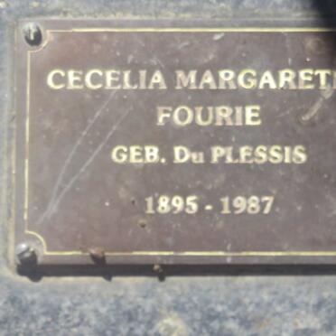 FOURIE Cecelia Margaretha nee DU PLESSIS 1895-1987