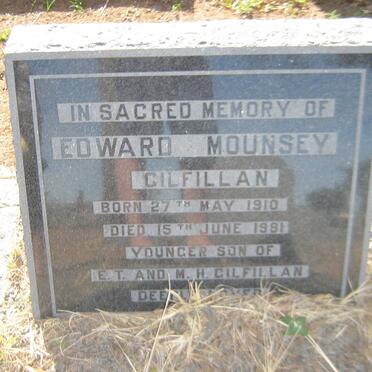 GILFILLAN Edward Mounsey 1910-1981