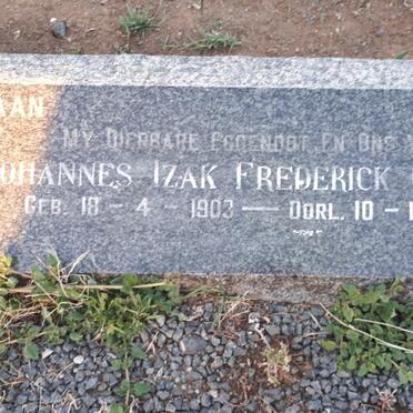 GROBLER Johannes Izak Frederick 1903-1961 &amp; Aletta Maria M. 1906-1984