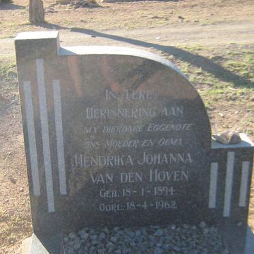 HOVEN Hendrika Johanna, van den 1894-1962