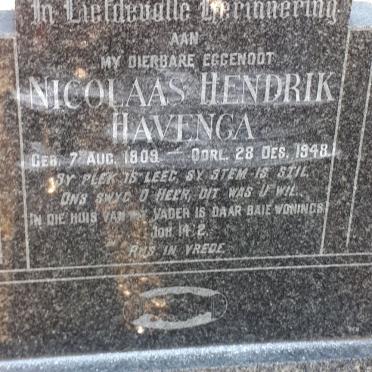 HAVENGA Nicolaas Hendrik 1909-1948