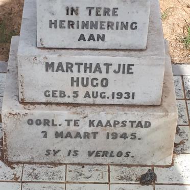 HUGO Marthatjie 1931-1945