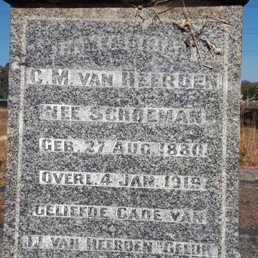 HEERDEN C.M., van nee SCHOEMAN 1880-1919