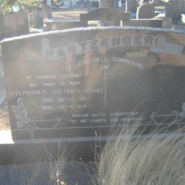 HARTZENBERG Stephanus Jacobus 1911-1973