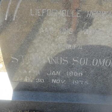 HANSEN Stephanus Solomon 1906-1975 &amp; Dorothea Maria 1907-1974