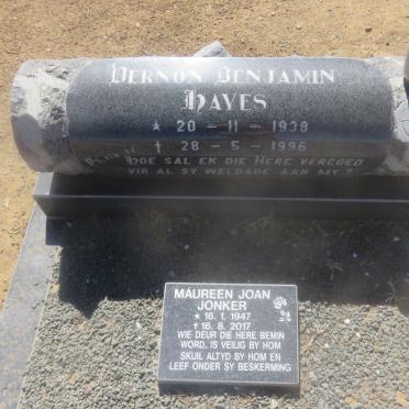 HAYES Vernon Benjamin 1938-1996 :: JONKER Maureen Joan 1947-2017 